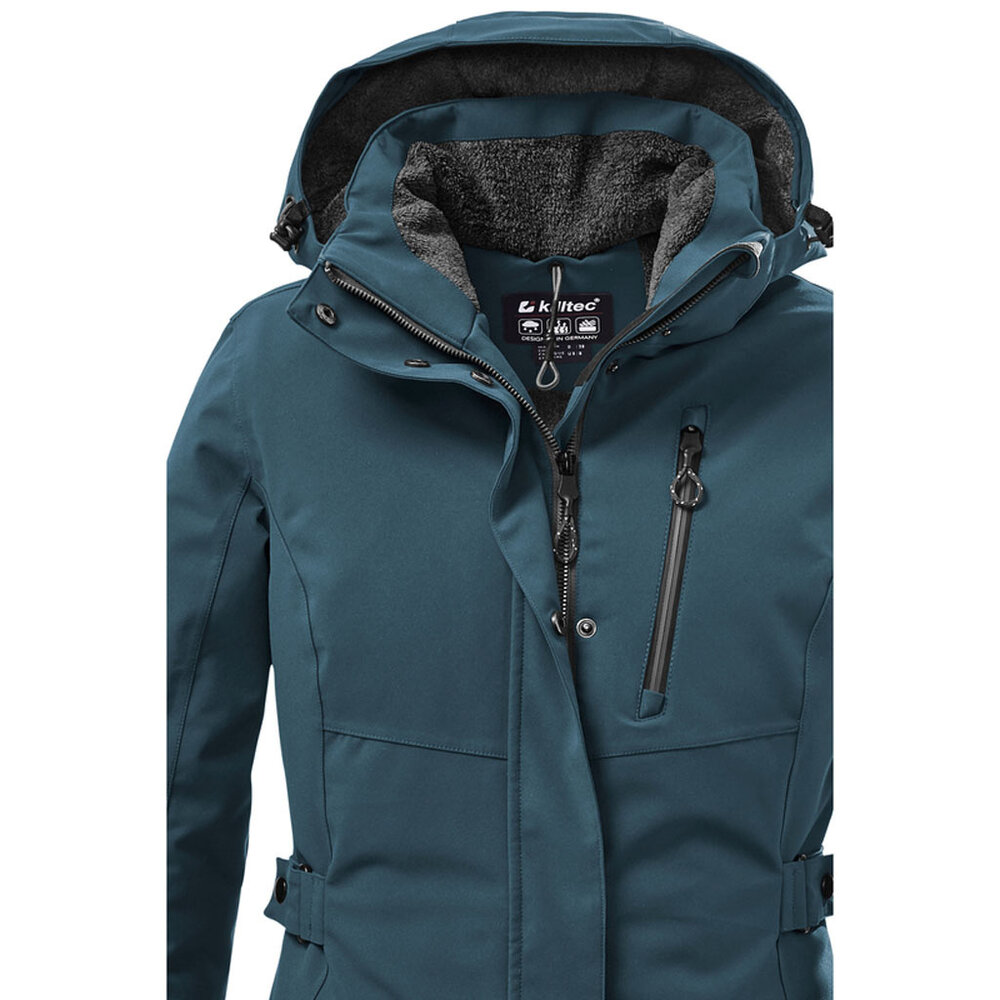 Killtec KOW 165 Bright Petrol Parka Dames Killtec KOW 165 Bright Petrol Parka Dames
