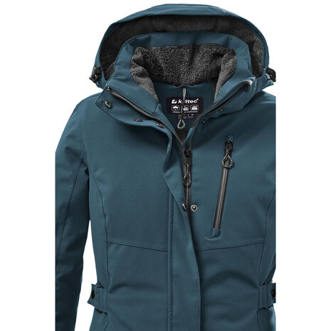 Killtec KOW 165 Bright Petrol Parka Dames Killtec KOW 165 Bright Petrol Parka Dames