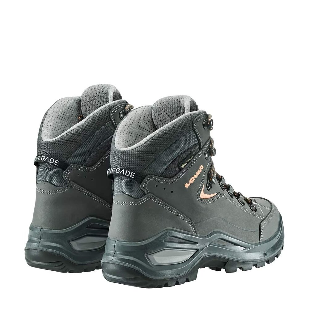 Lowa Renegade Evo GTX Mid Graphite Apricot Wandelschoenen Dames Lowa Renegade Evo GTX Mid Graphite Apricot Wandelschoenen Dames