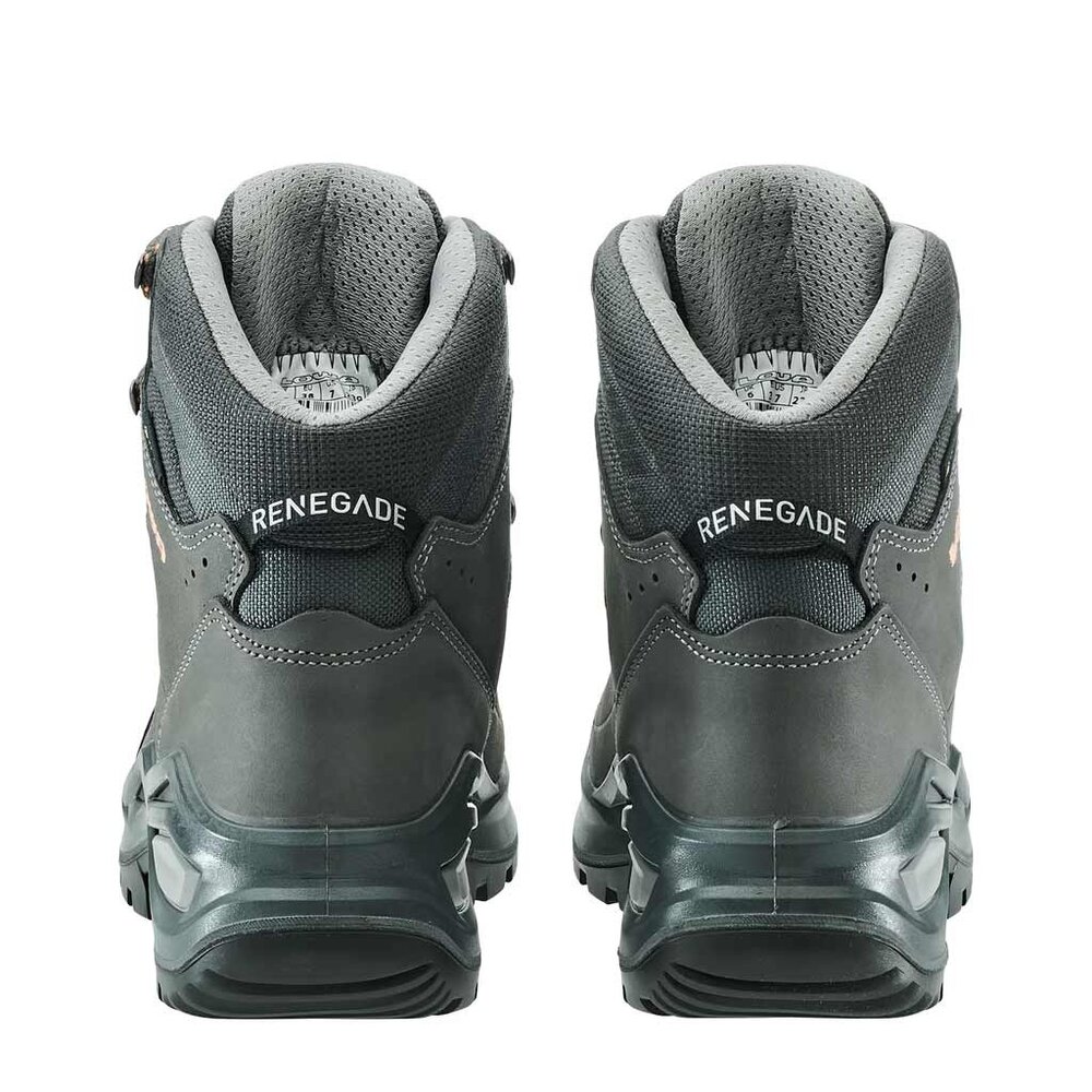Lowa Renegade Evo GTX Mid Graphite Apricot Wandelschoenen Dames Lowa Renegade Evo GTX Mid Graphite Apricot Wandelschoenen Dames