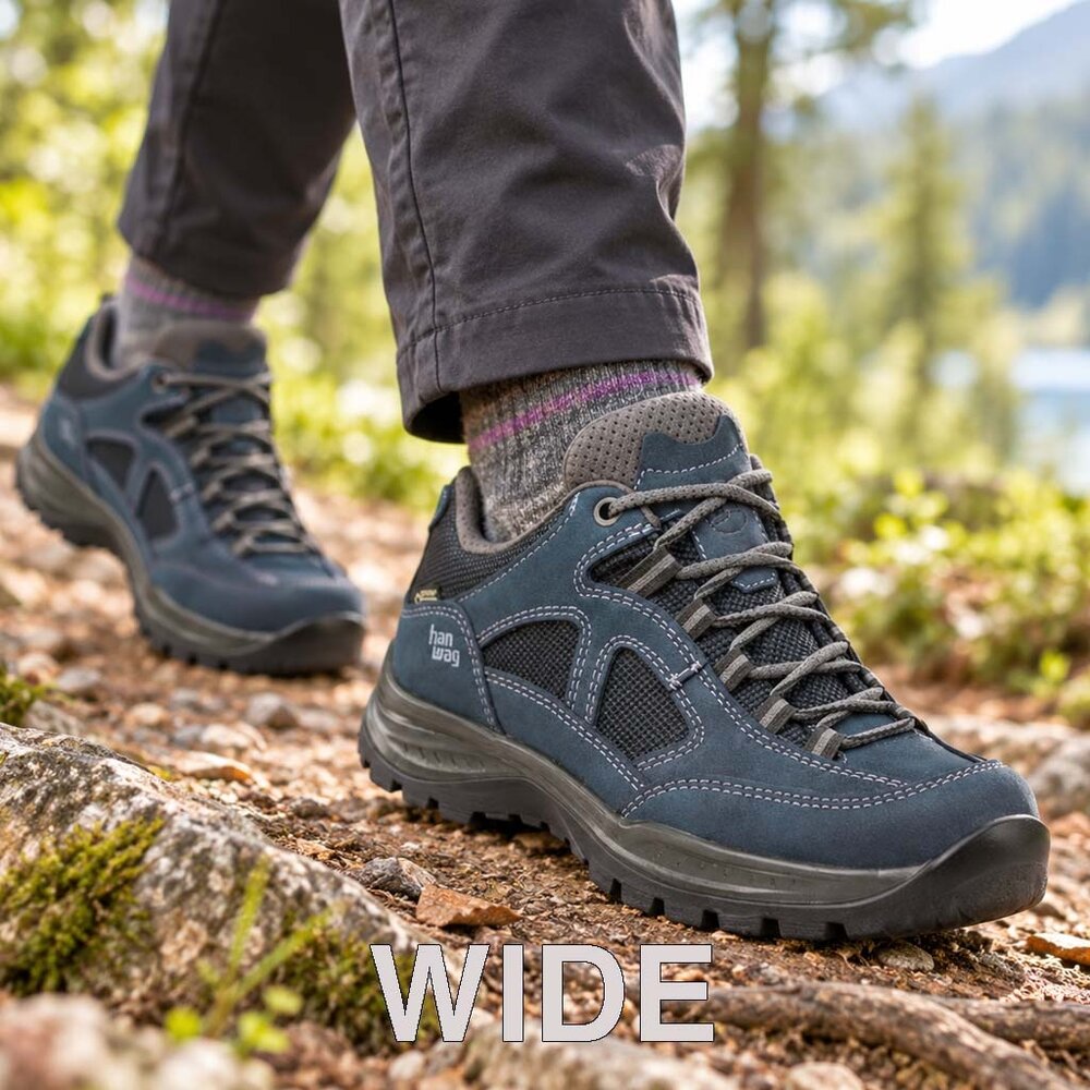 Hanwag Gritstone II Wide GTX Navy Asphalt Wandelschoenen Dames Hanwag Gritstone II Wide GTX Navy Asphalt Wandelschoenen Dames