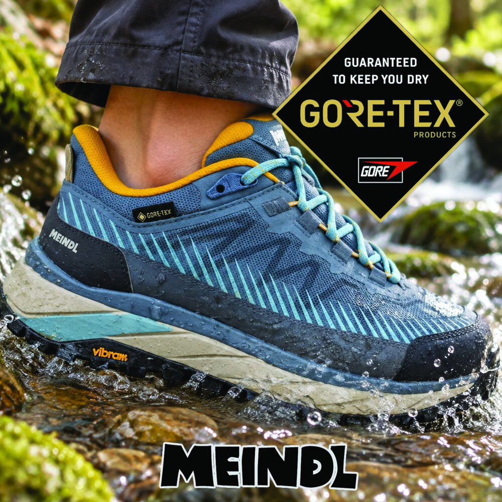 Meindl Eldora GTX Jeans Ocker Wandelschoenen Dames