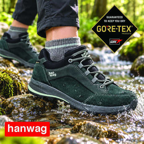 Hanwag Banks Low GTX Petrol Mint Wandelschoenen Dames
