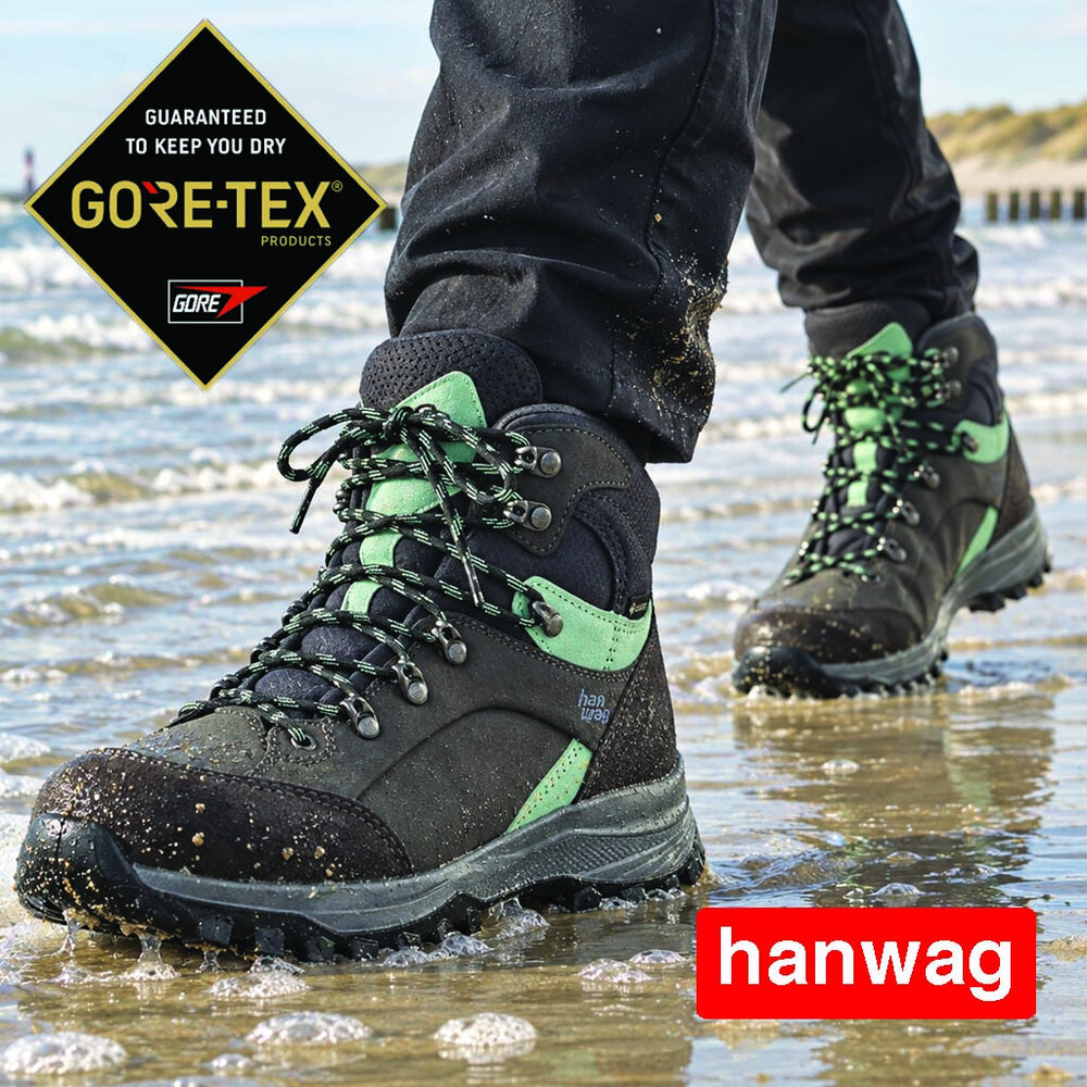 Hanwag Alta Bunion II GTX Asphalt Mint Wandelschoenen Dames Hanwag Alta Bunion II GTX Asphalt Mint Wandelschoenen Dames