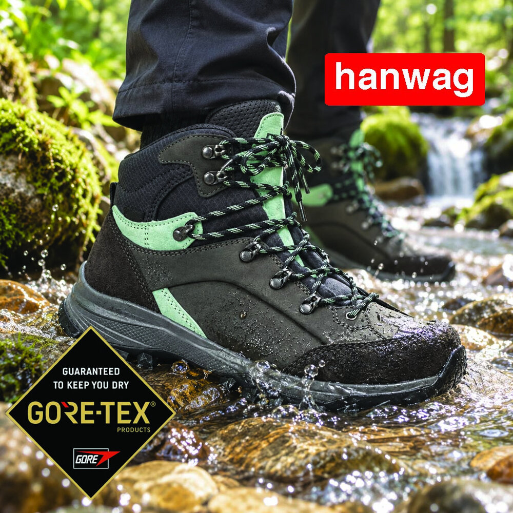Hanwag Alta Bunion II GTX Asphalt Mint Wandelschoenen Dames Hanwag Alta Bunion II GTX Asphalt Mint Wandelschoenen Dames