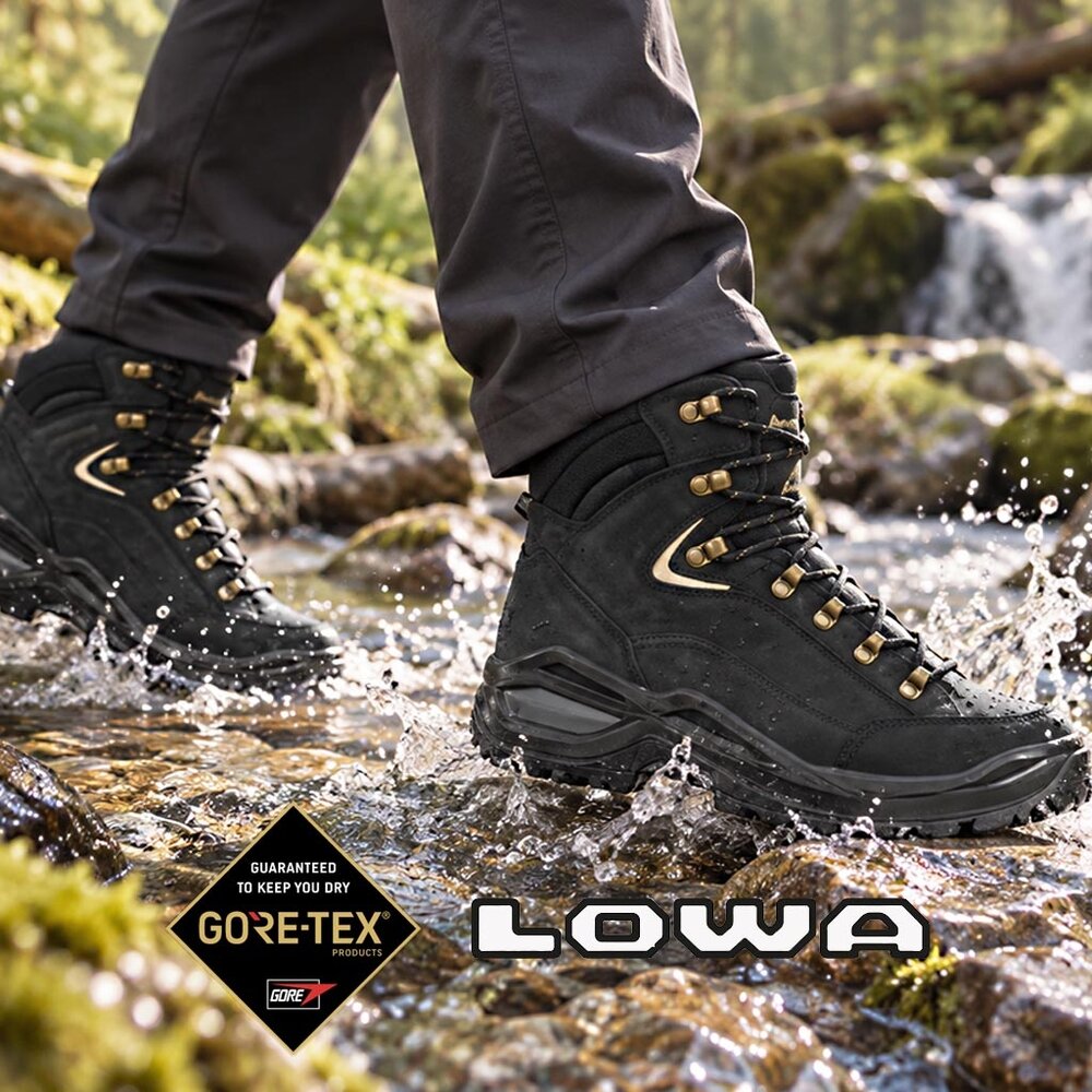 Lowa Renegade Evo GTX Mid Black Champagne Wandelschoenen Dames Lowa Renegade Evo GTX Mid Black Champagne Wandelschoenen Dames