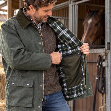 Hunter Outdoor Bolton Classic Groen Waxjas