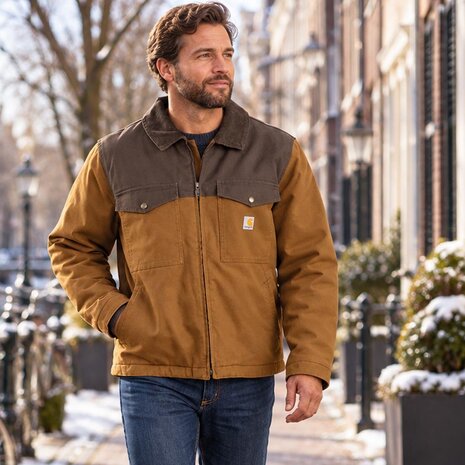 Carhartt Montana Rugged Flex Duck Bruin Winterjas Heren Carhartt Montana Rugged Flex Duck Bruin Winterjas Heren