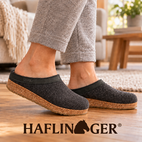 Haflinger Grizzly Torben Graphit Pantoffels
