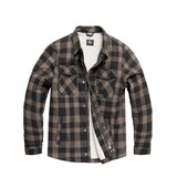 Vintage Industries Craft Heavyweight Sherpa Beige Check Jas Heren Vintage Industries Craft Heavyweight Sherpa Beige Check Jas Heren