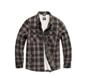 Vintage Industries Craft Heavyweight Sherpa Beige Check Jas Heren