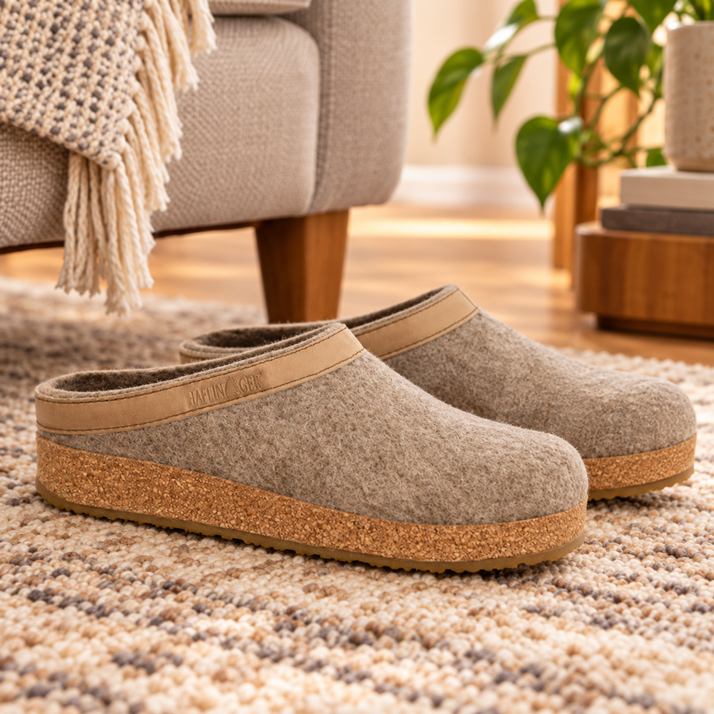 Haflinger Grizzly Torben Torf Pantoffels Haflinger Grizzly Torben Torf Pantoffels