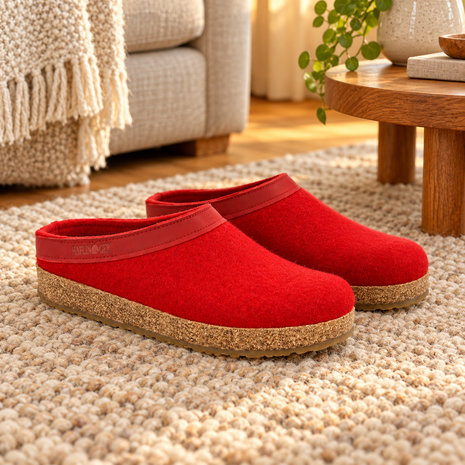 Haflinger Grizzly Torben Rubin Pantoffels Haflinger Grizzly Torben Rubin Pantoffels