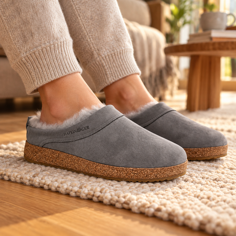 Haflinger Snowbird Antrazit Pantoffels