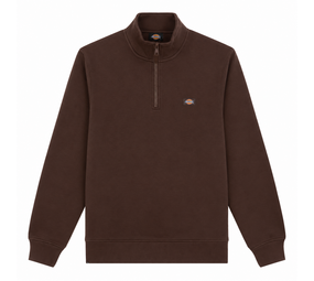 Dickies Oakport Quarter Zip Sweater Chocolate Brown Dickies Oakport Quarter Zip Sweater Chocolate Brown