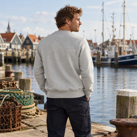 Dickies Oakport Heather Grey Sweatshirt Heren Dickies Oakport Heather Grey Sweatshirt Heren