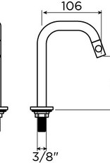 Kaldur cold water tap, short version