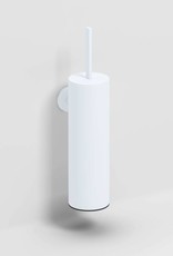 Flat toilet brush holder, wall mounted