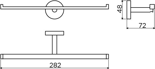 Flat double toilet paper holder