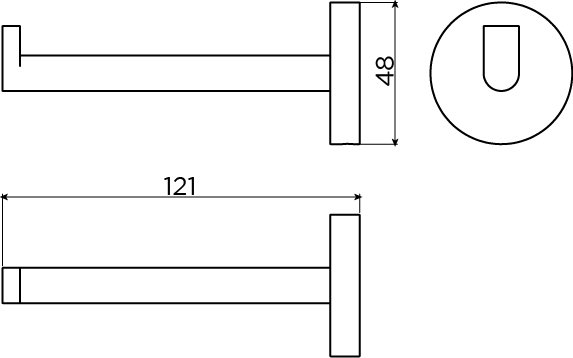 Flat toiletrolhouder