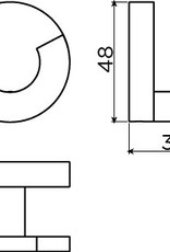 Flat double patère