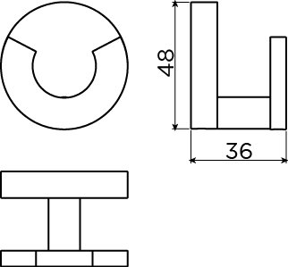 Flat double patère