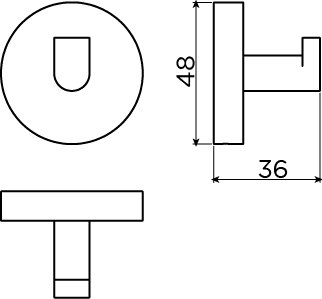 Flat set of 2 hooks