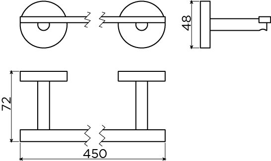 Flat towel rail