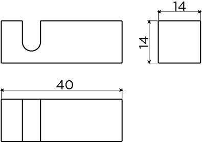 Quadria set van 2 kledinghaken