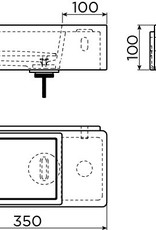 New Flush 3 hand basin with drain plate