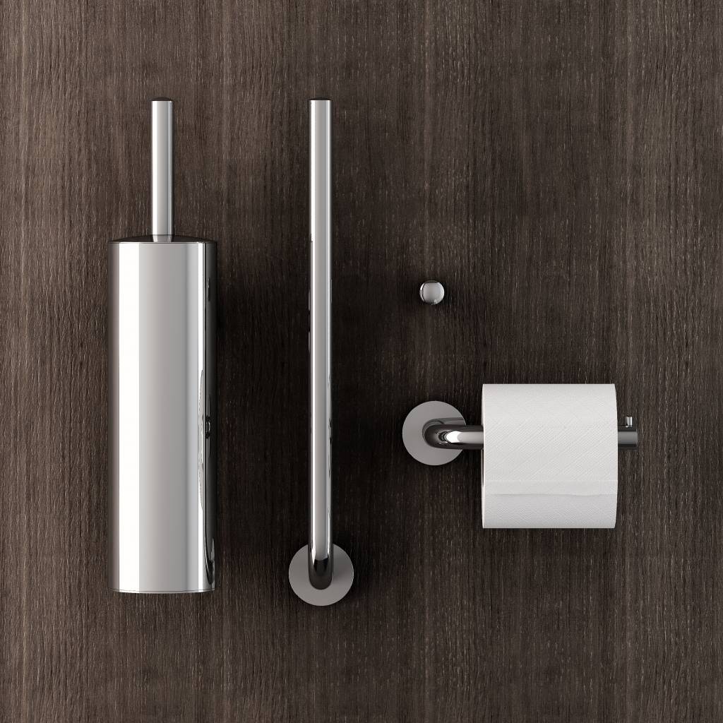 Set d'accessoires InBe pour toilette, chrome - Clou store_