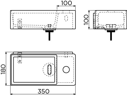 New Flush 3 hand basin set