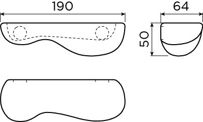 Cliff étagère pour la salle de bain, 19 cm