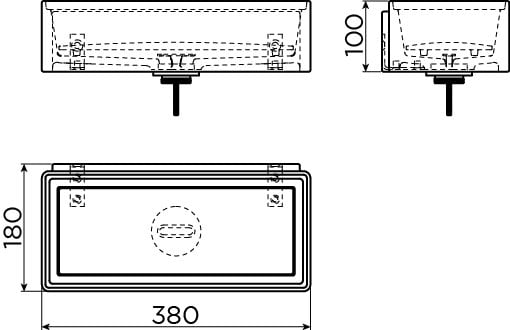 New Flush 3.1 hand basin with drain plate