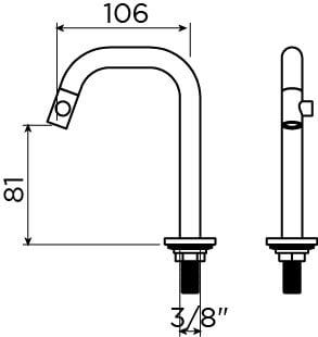 Kaldur cold water tap black