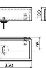 New Flush 3 hand basin left