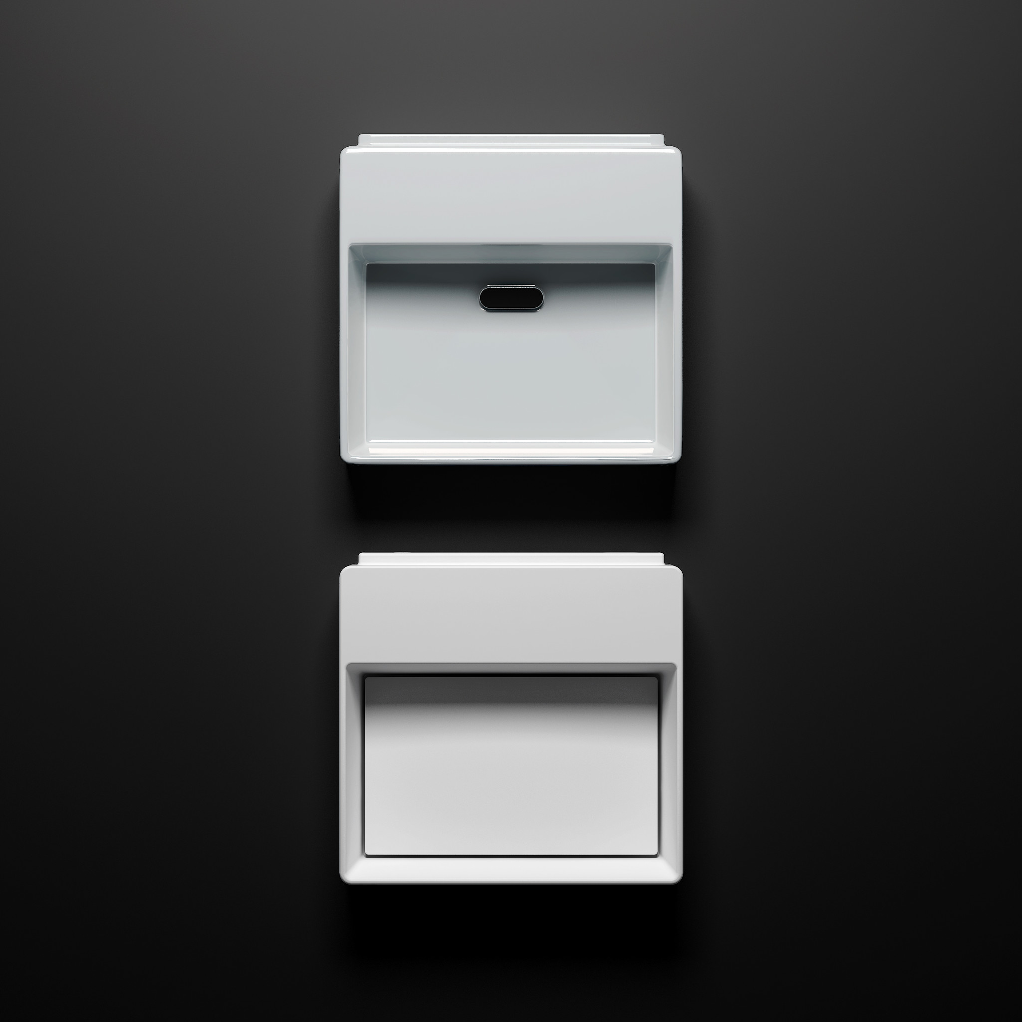 New Flush 1 lave-mains avec tablette couvre-bonde