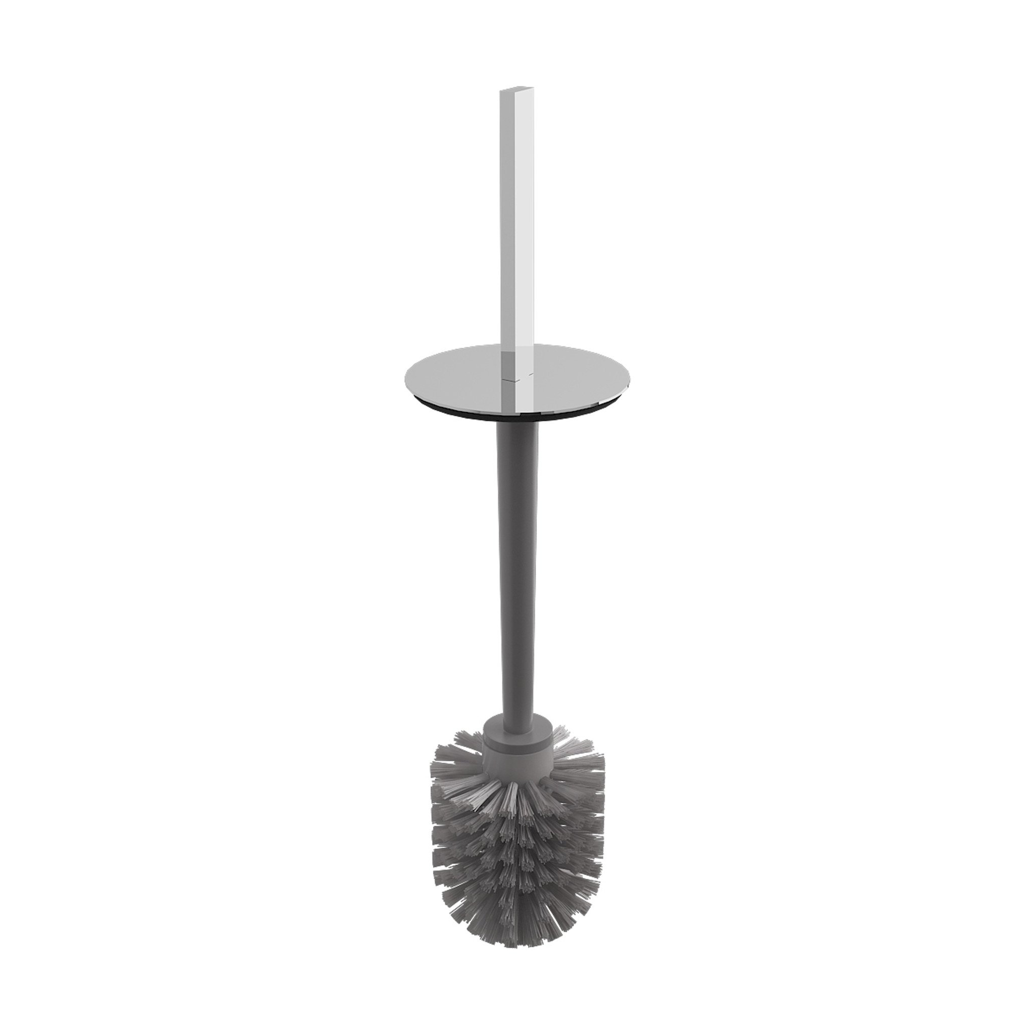 Flat spare toilet brush with handle Flat