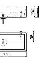 New Flush 3 lave-mains gauche avec tablette couvre-bonde