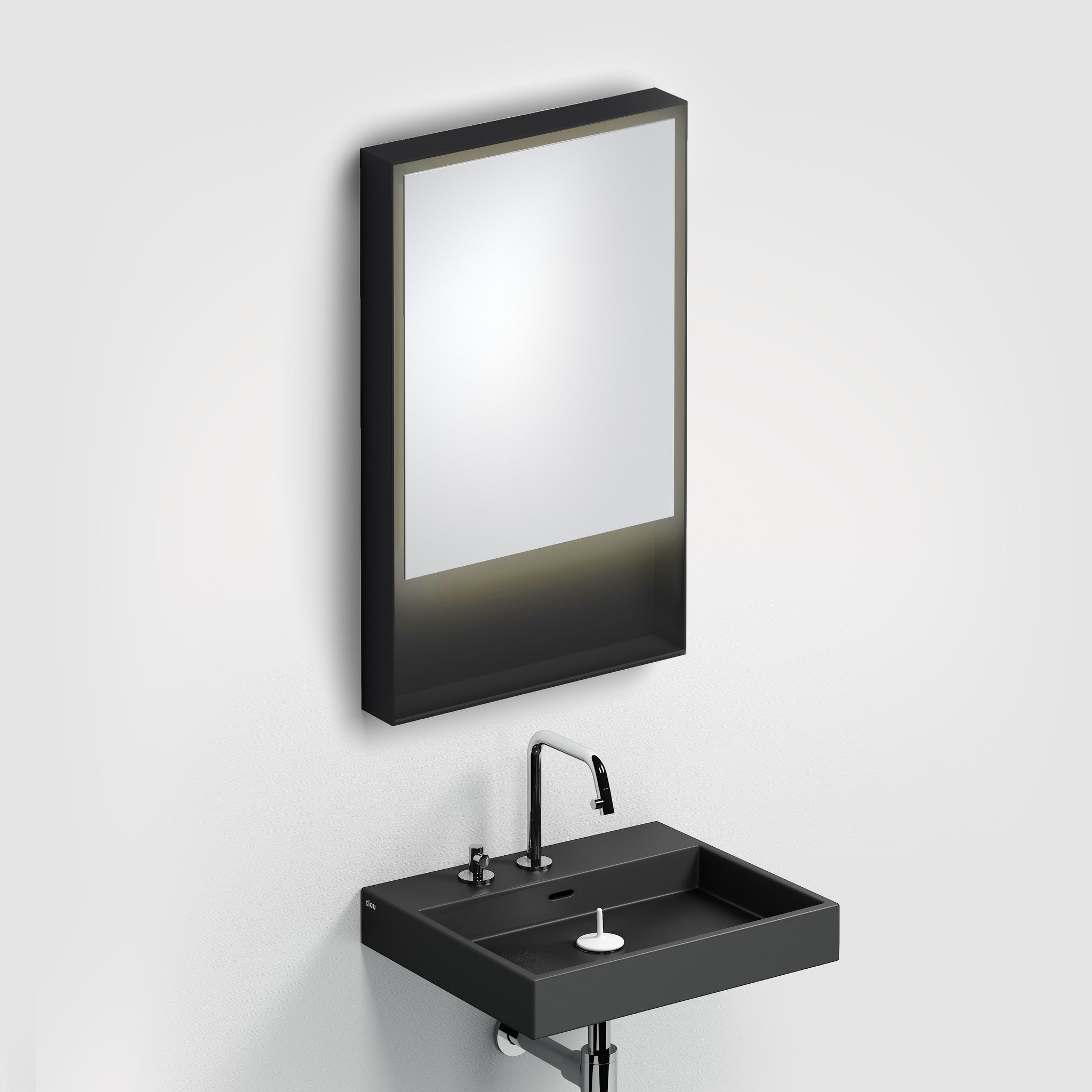 Look at Me Mirror 50 cm with frame and LED-lighting