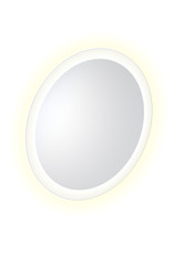 Look at Me Mirror 40 cm round with border with LED-lighting