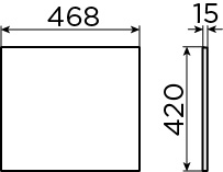 Frame inlay shelf 47 cm for (New) Wash Me