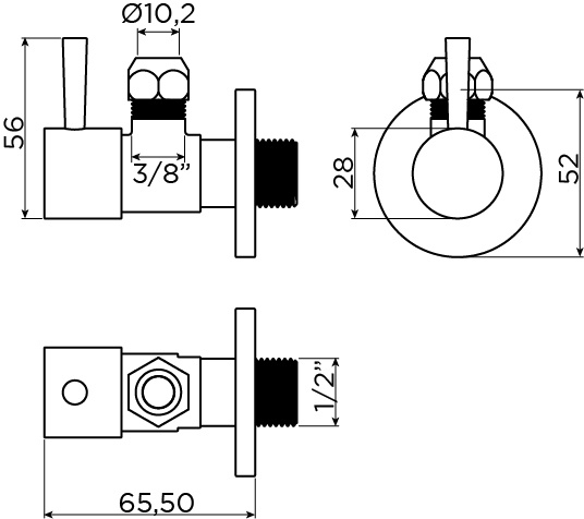 InBe robinet d'équerre