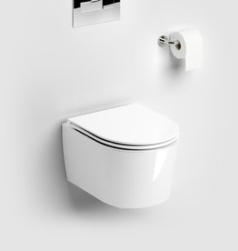 InBe toilette sans bord, 48 cm, avec assise et abattant