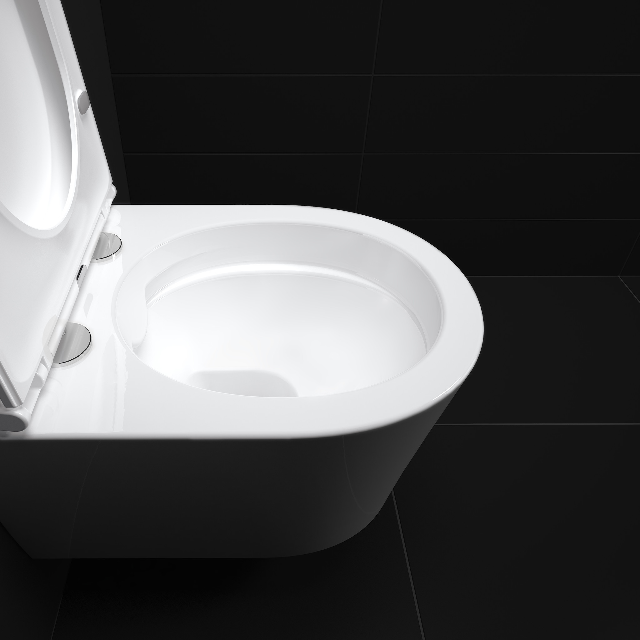 InBe toilette 48 cm, sans bord, avec assise et abattant