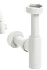 Kaldur Matt white Kaldur cold water tap and drain set