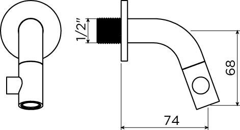 Kaldur cold water tap brushed stainless steel