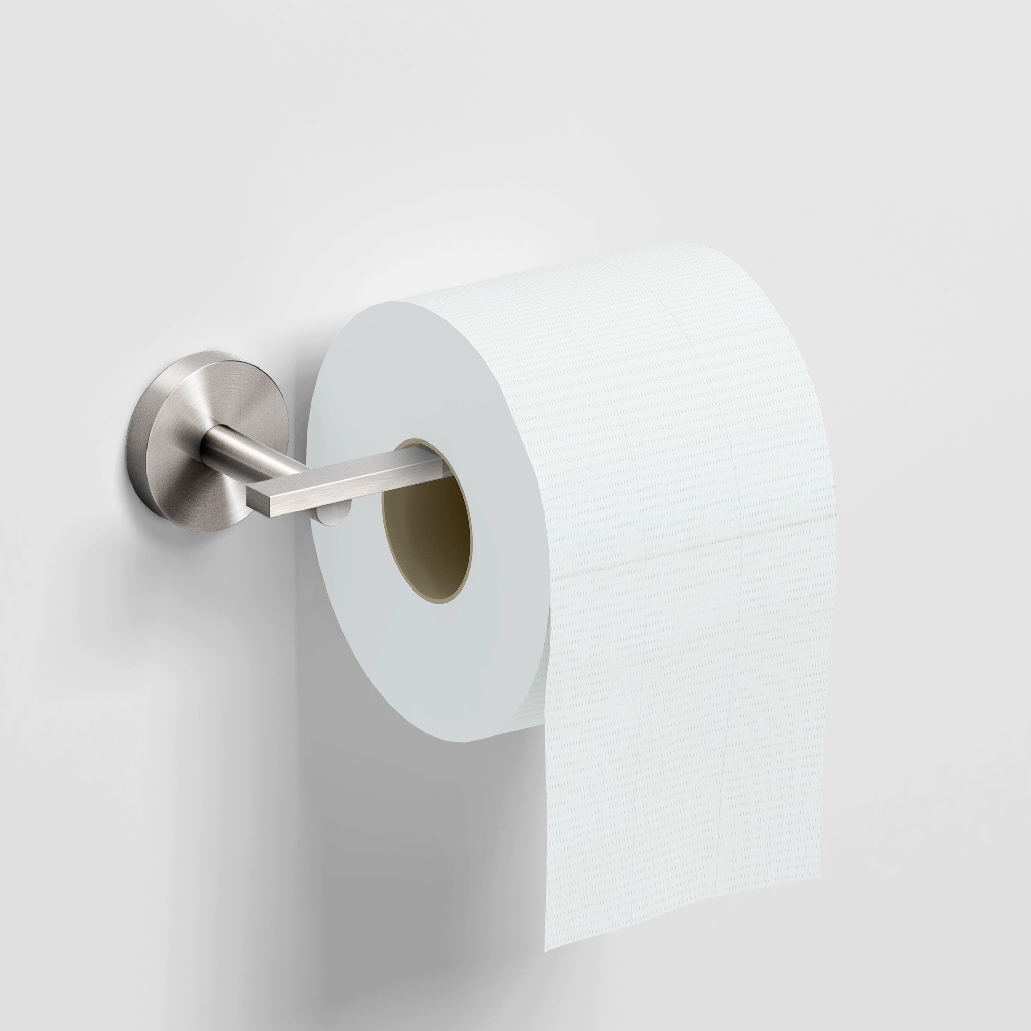 Flat toilet paper holder