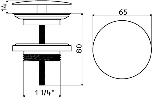 Wash Me drain set for washbasins, with cover