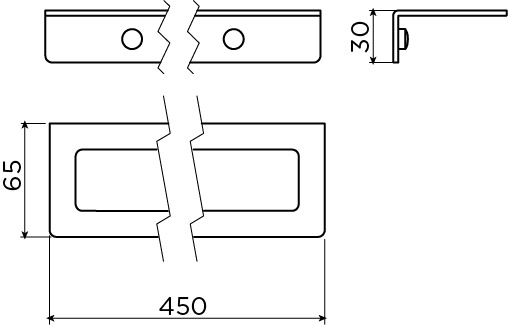 Fold towel rail 45 cm